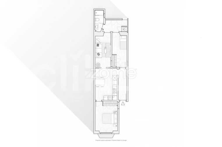 Apartamento T2 para Venda em Avenidas Novas Planta 1