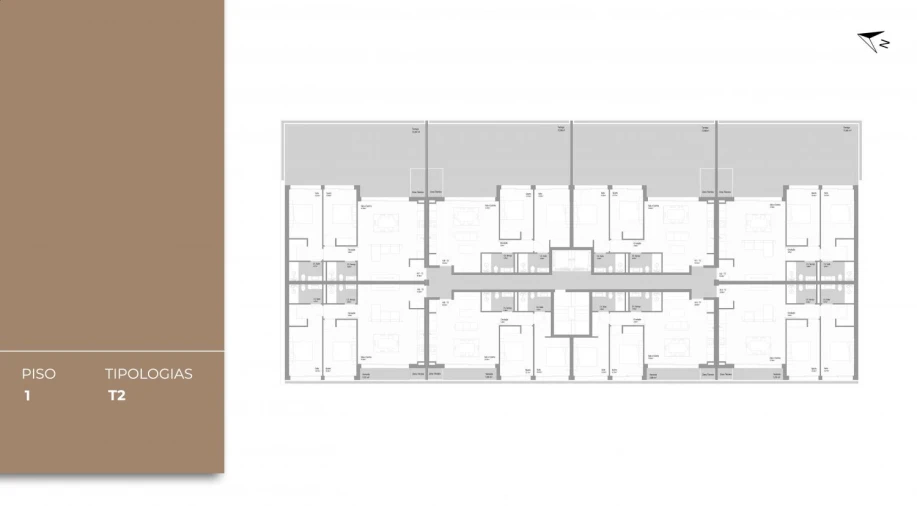 Apartamento T2 para Venda em Fânzeres e São Pedro da Cova Planta 2