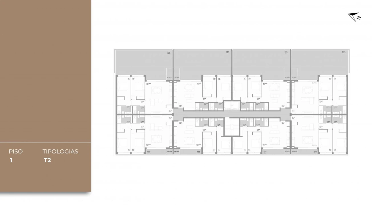 Apartamento T2 para Venda em Fânzeres e São Pedro da Cova Planta 2