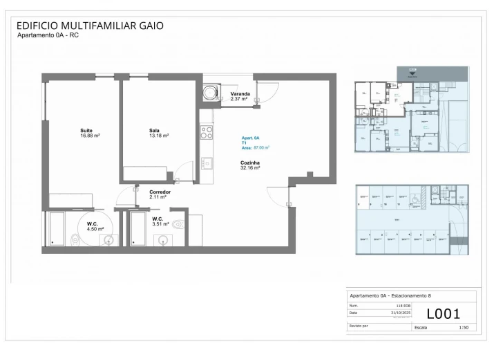 Apartamento T1 para Venda em Oliveira do Bairro Planta 1