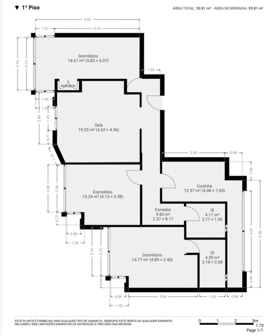 Apartamento T3 para Venda em Almada, Cova da Piedade, Pragal e Cacilhas Planta 1