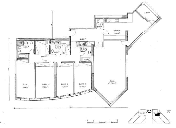 Apartamento T4 para Venda em Campolide Planta 1