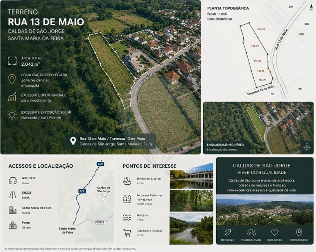 Terreno para Venda em Caldas de São Jorge e Pigeiros Foto 14