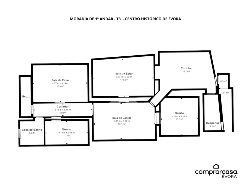 Moradia T3 para Venda em Évora (São Mamede, Sé, São Pedro e Santo Antão) Foto 6