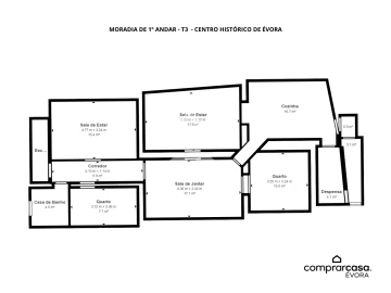 Moradia T3 para Venda em Évora (São Mamede, Sé, São Pedro e Santo Antão)