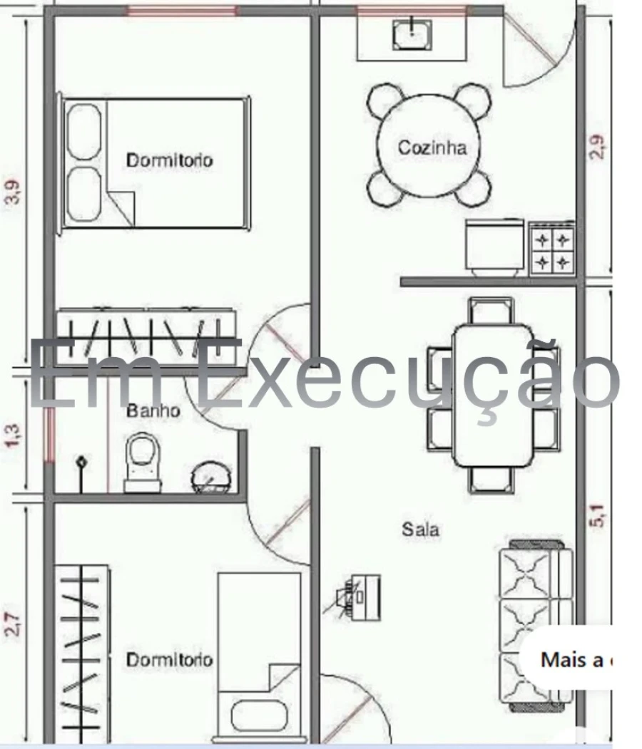 Apartamento T1 para Venda em Chafe Planta 1