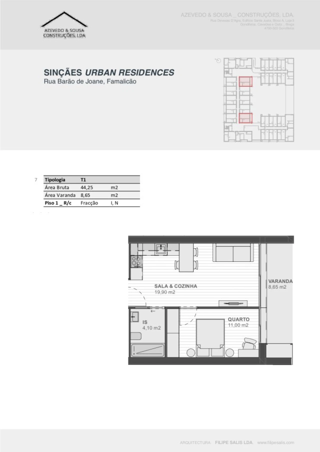 Apartamento T1 para Venda em Vila Nova de Famalicão e Calendário Foto 11