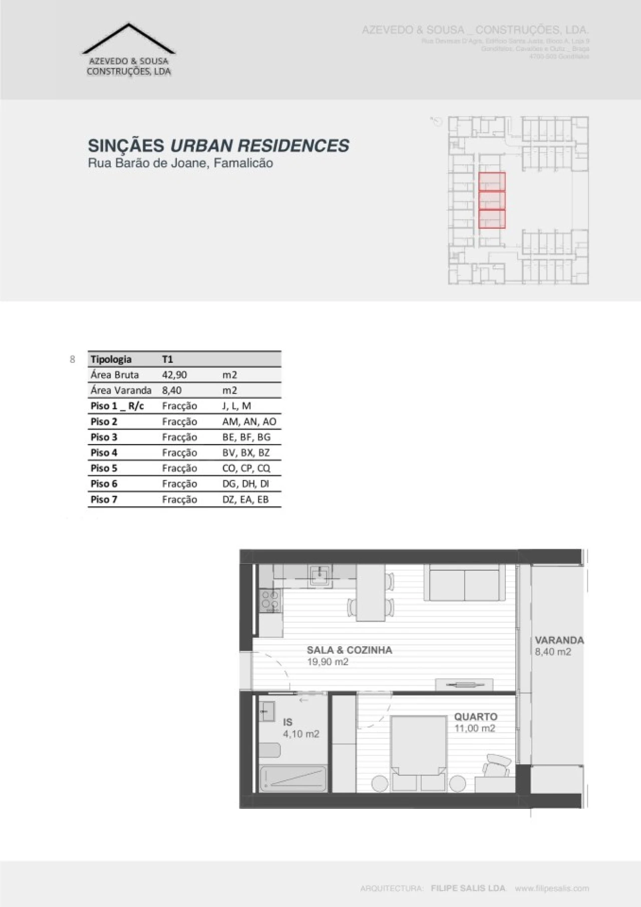 Apartamento T1 para Venda em Vila Nova de Famalicão e Calendário Foto 11