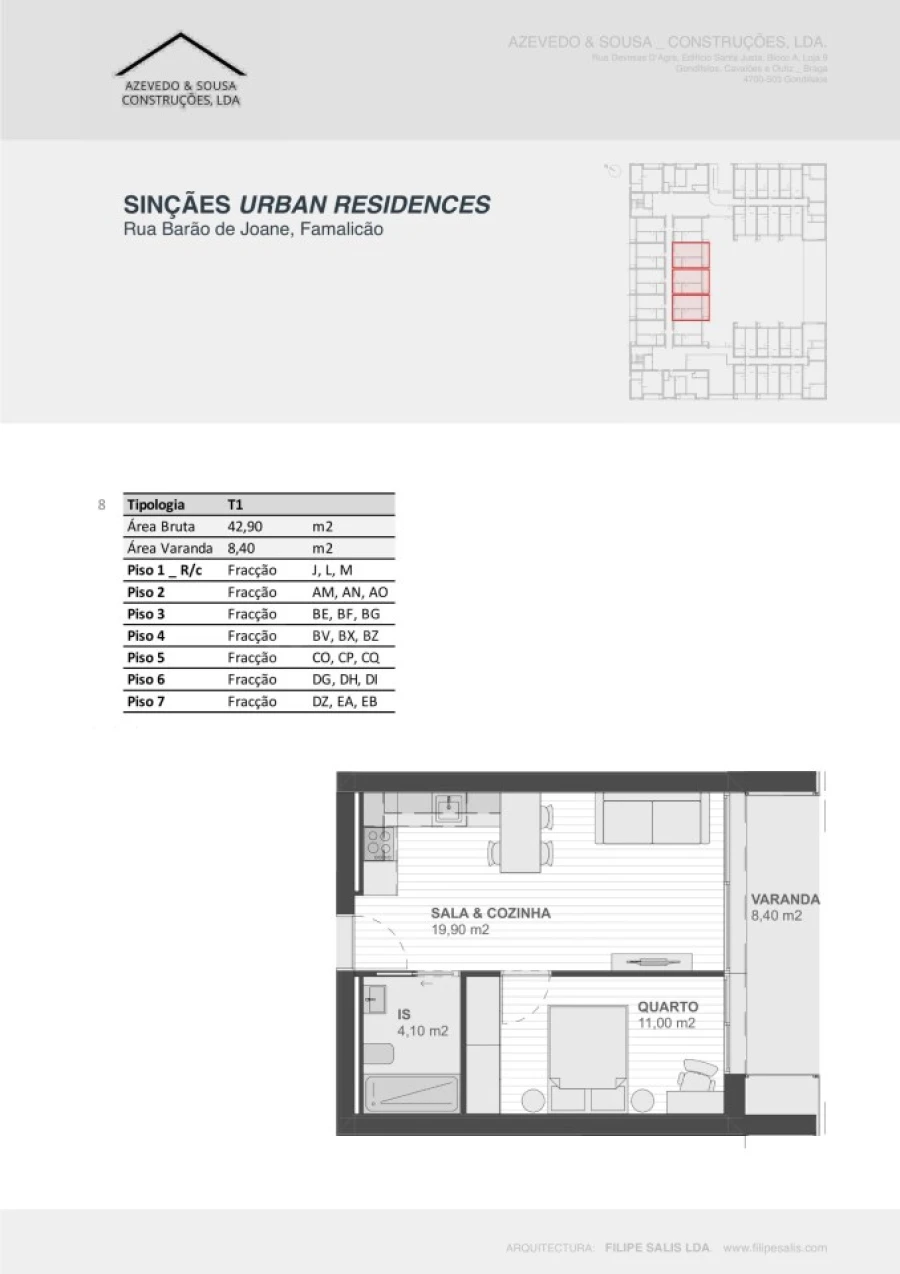 Apartamento T1 para Venda em Vila Nova de Famalicão e Calendário Foto 11
