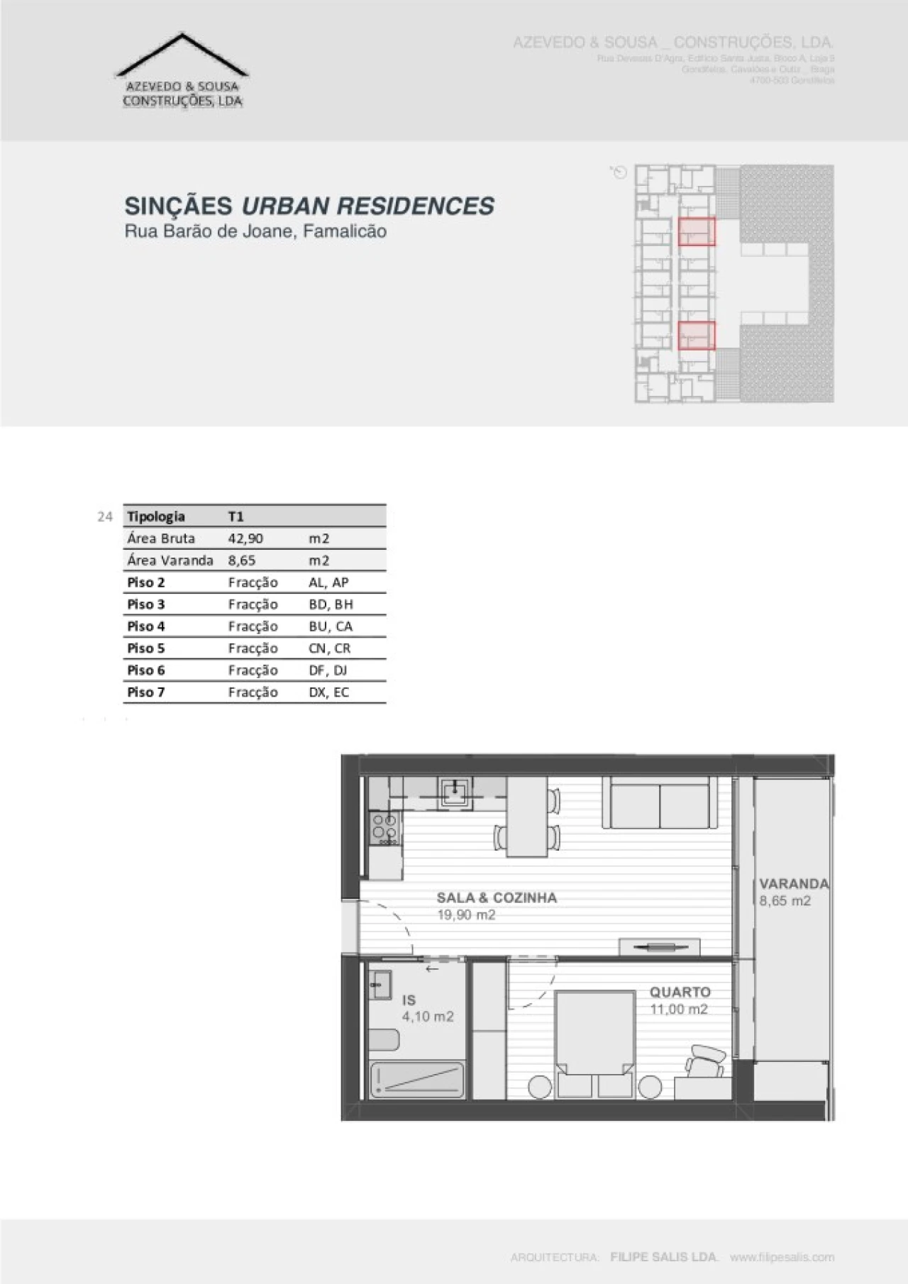 Apartamento T1 para Venda em Vila Nova de Famalicão e Calendário Foto 11
