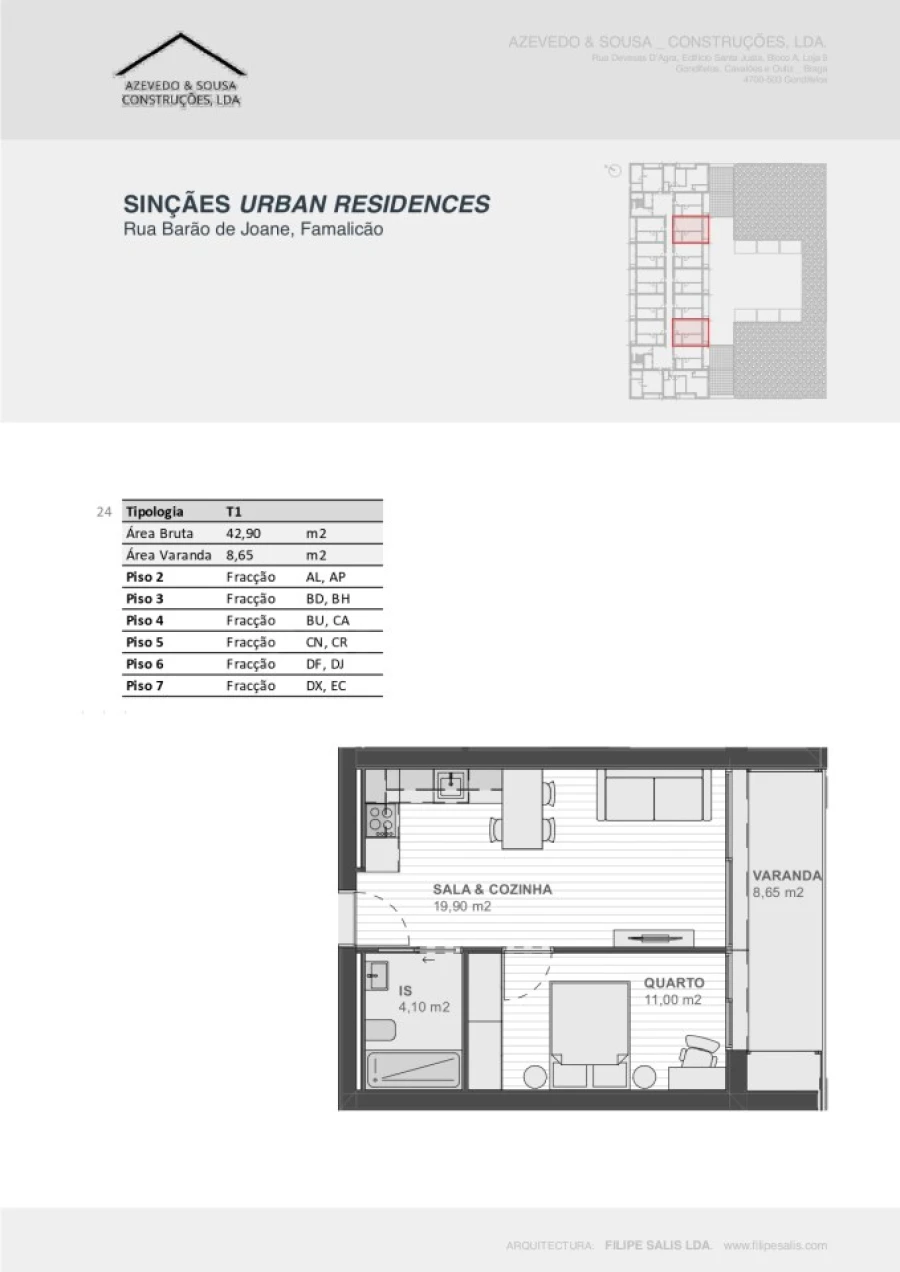 Apartamento T1 para Venda em Vila Nova de Famalicão e Calendário Foto 11