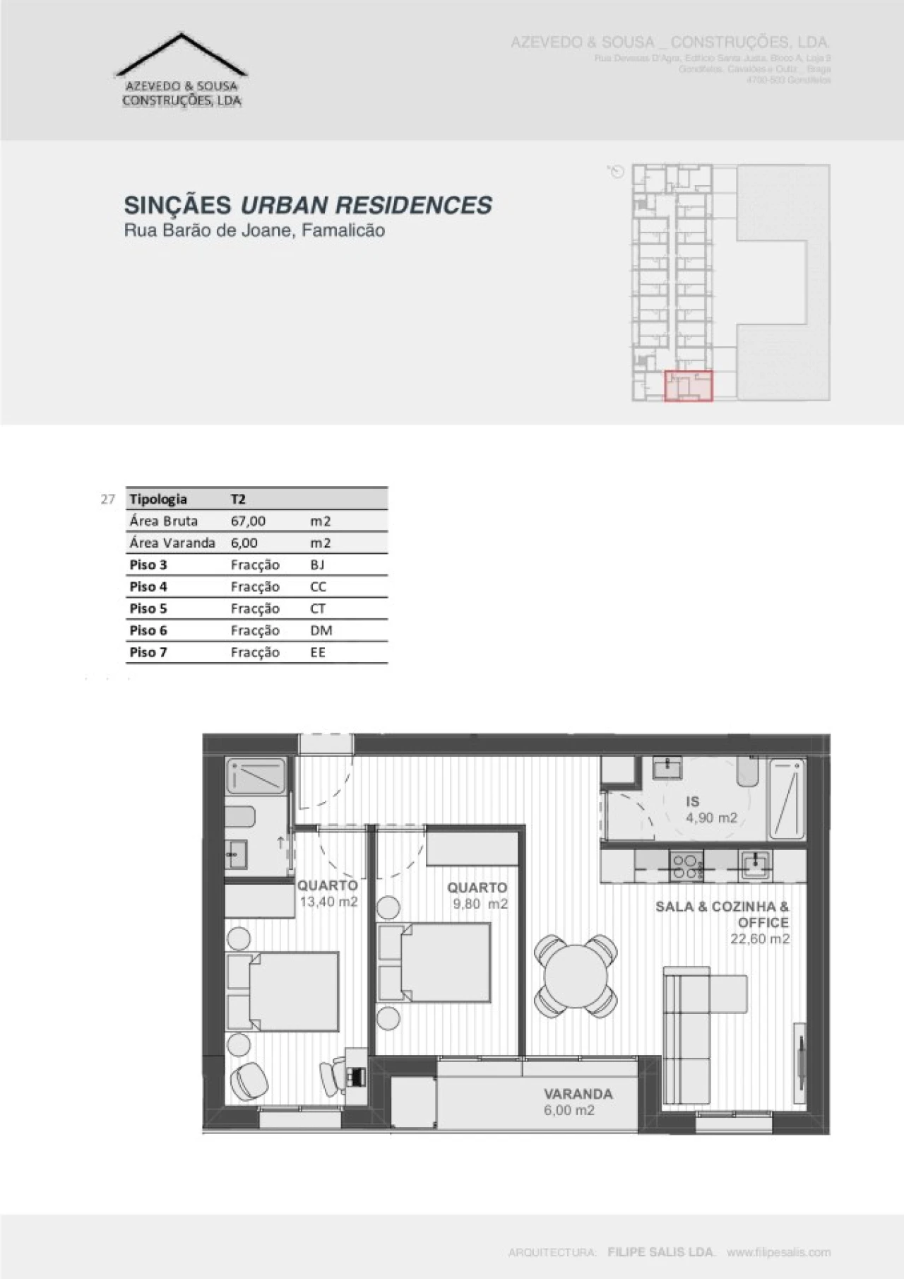 Apartamento T2 para Venda em Vila Nova de Famalicão e Calendário Foto 11