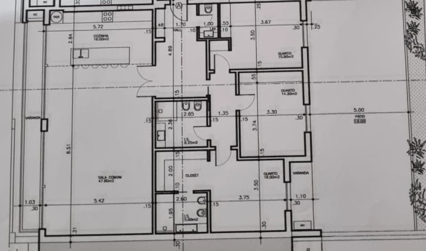 Apartamento T3 para Venda em Carcavelos e Parede Planta 1