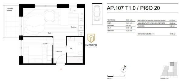 Apartamento T1 para Venda em Matosinhos e Leça da Palmeira
