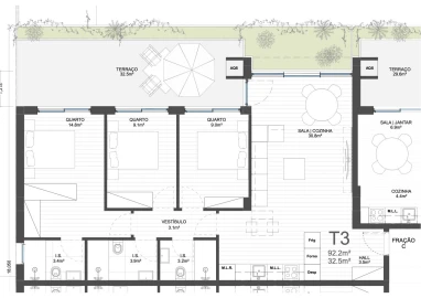 Apartamento T3 para Venda em Cidade da Maia