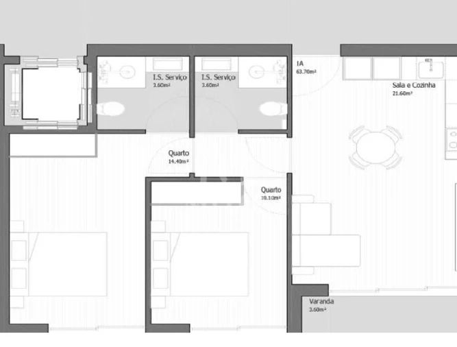 Apartamento T2 para Venda em Vila Praia de Ancora Foto 7