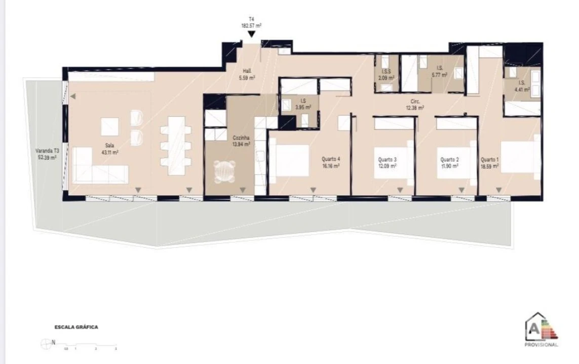 Apartamento T4 para Venda em Portimão Foto 19