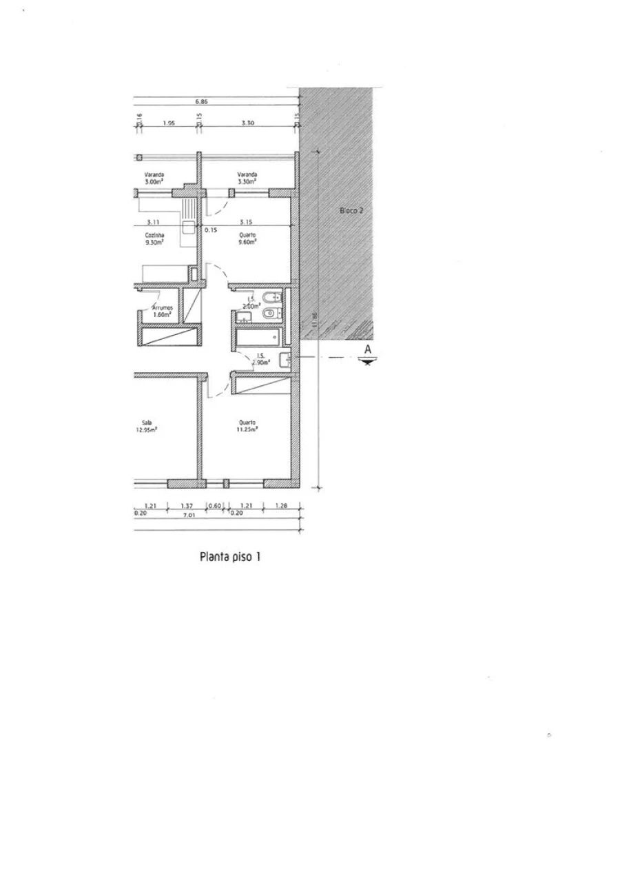Apartamento T2 para Venda em Marvila, Ribeira Santarém, São Salvador, São Nicolau Planta 1