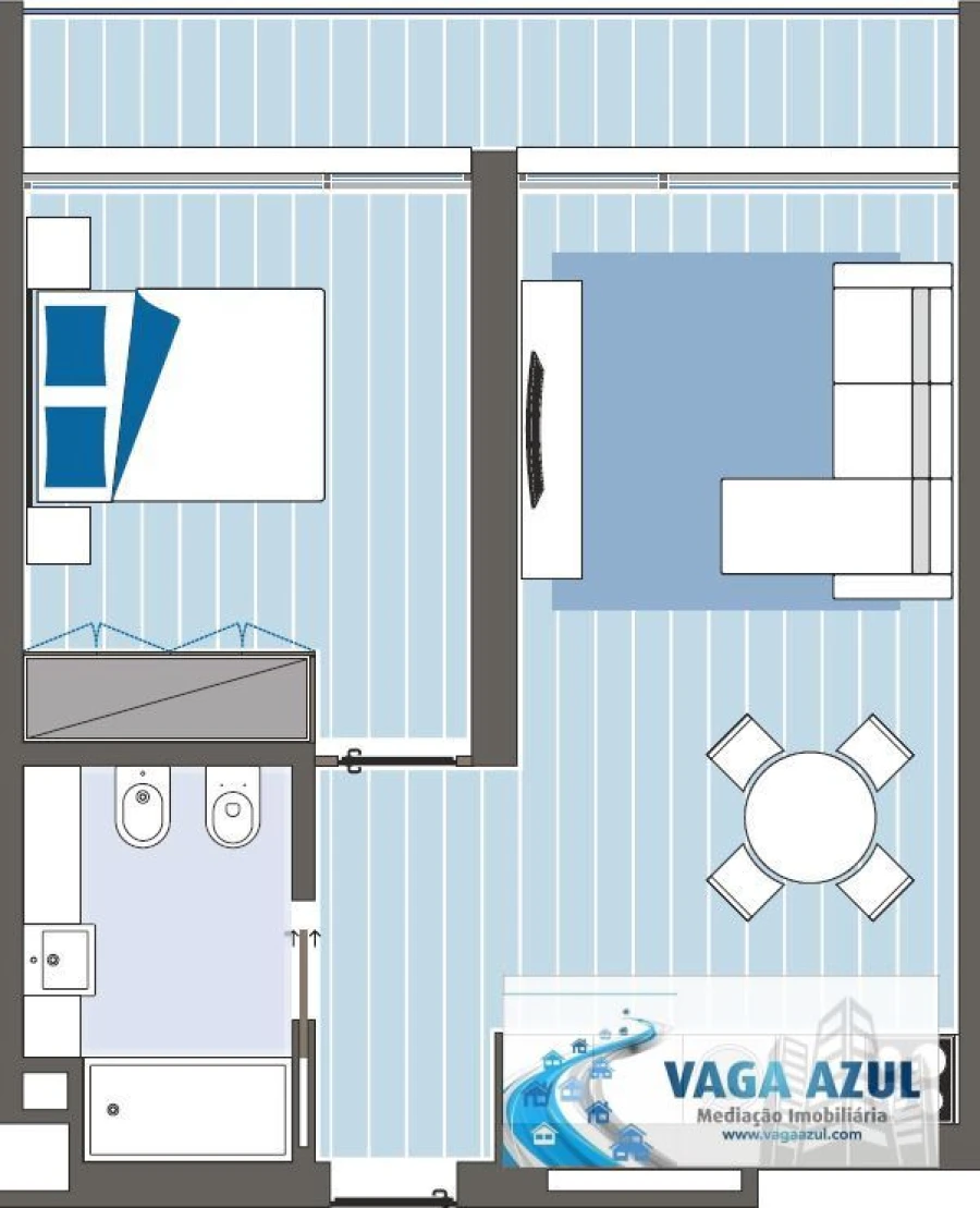 Apartamento T1 para Arrendamento em Pedrouços Foto 19