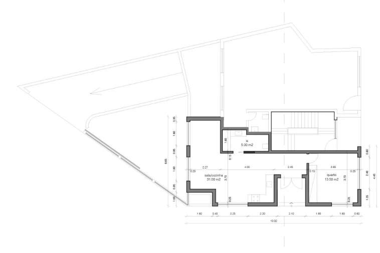 Apartamento T1 para Venda em Carcavelos e Parede Planta 1