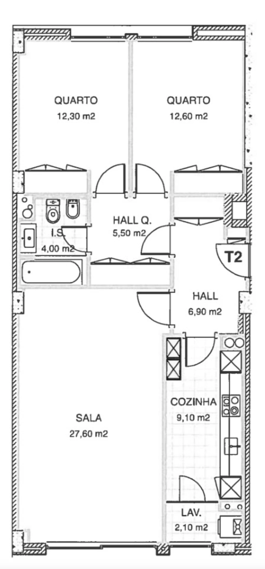 Apartamento T2 para Arrendamento em Lumiar Planta 1