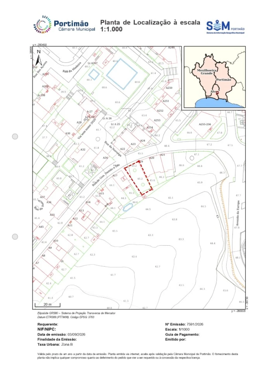 Terreno para Venda em Alvor Planta 1