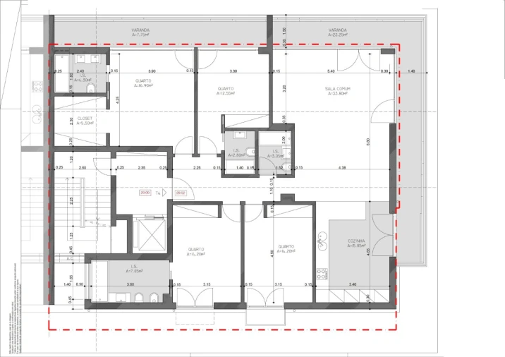 Apartamento T4 para Venda em Cascais e Estoril Planta 1