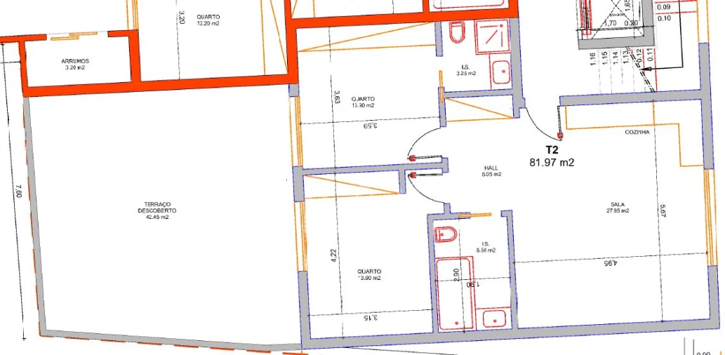 Apartamento T2 para Venda em Quarteira Planta 1