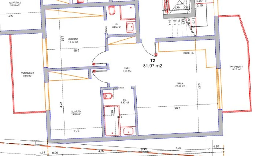 Apartamento T2 para Venda em Quarteira Planta 1