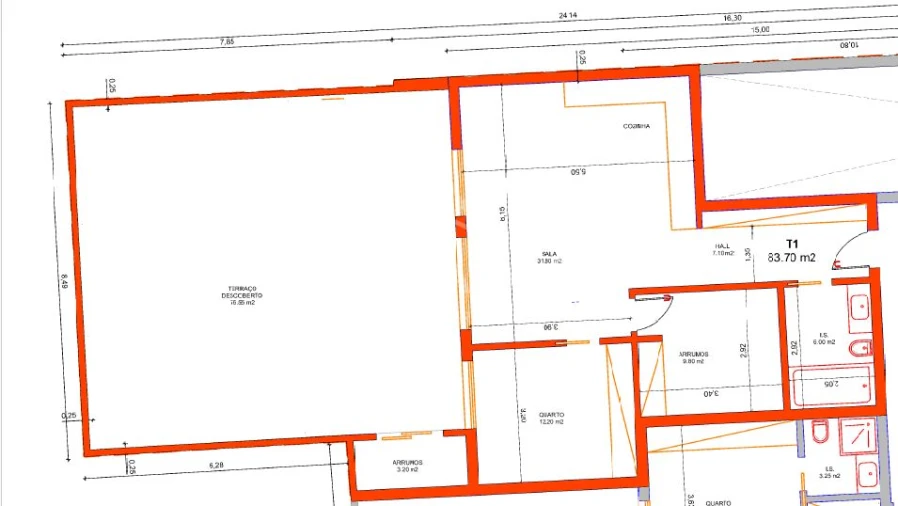 Apartamento T1 para Venda em Quarteira Planta 1