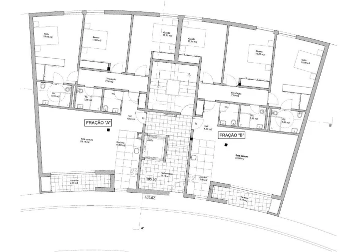 Apartamento T3 para Venda em Azurem Planta 1