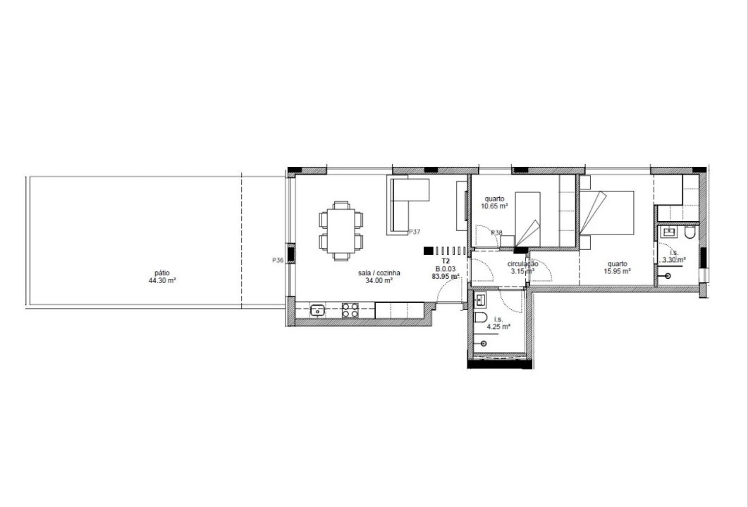 Apartamento T2 para Venda em Glória e Vera Cruz Foto 14