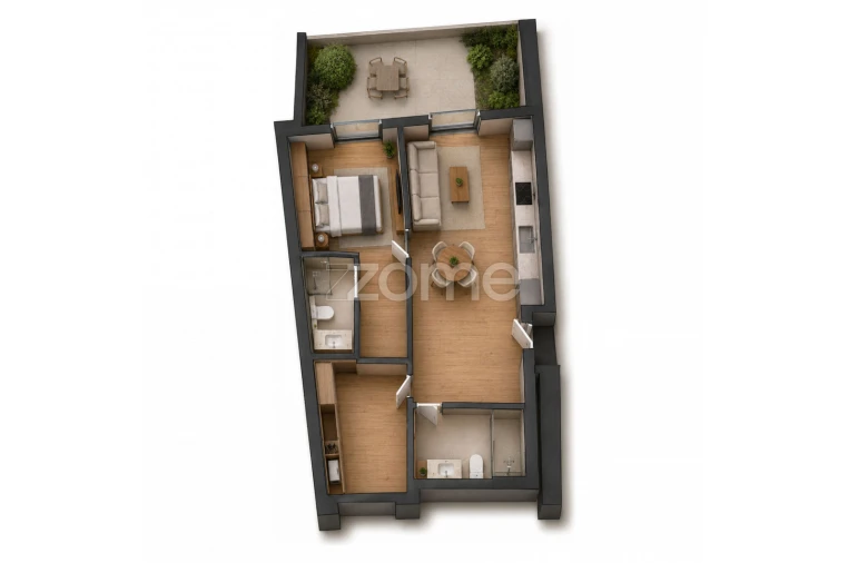 Apartamento T2 para Venda em Pedrouços Planta 1