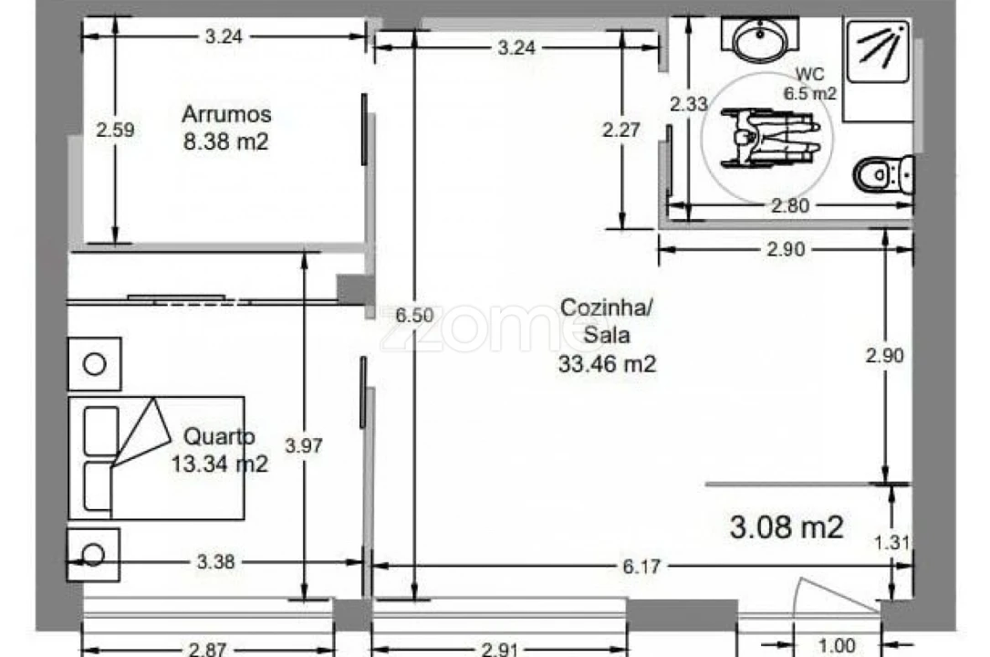 Apartamento T2 para Venda em Nelas Foto 11