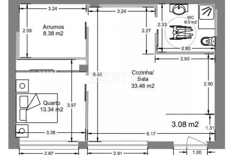Apartamento T2 para Venda em Nelas Foto 11