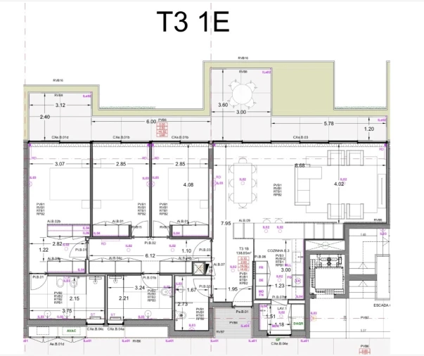 Apartamento T3 para Venda em Matosinhos e Leça da Palmeira Planta 1