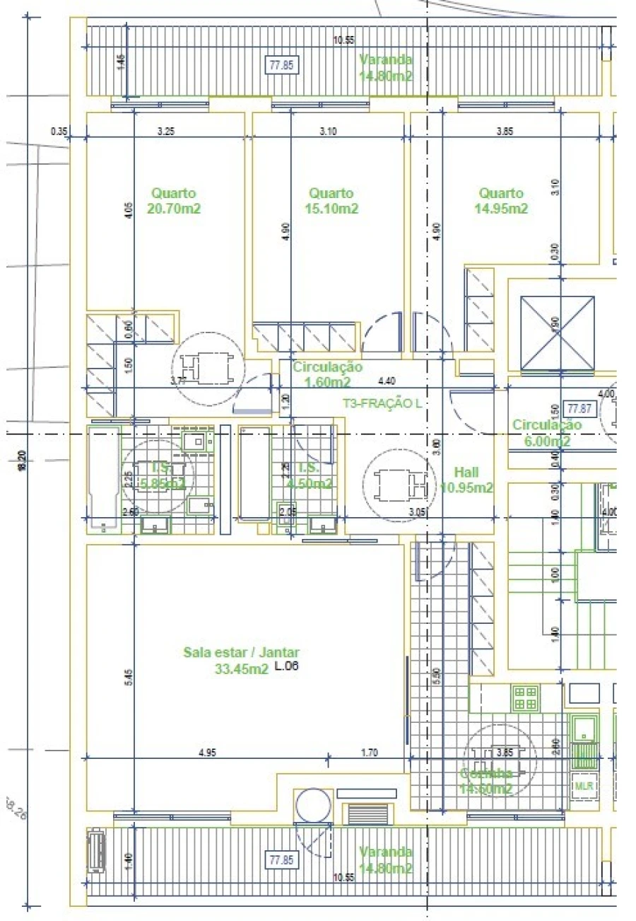 Apartamento T3 para Venda em Alverca do Ribatejo e Sobralinho Planta 1