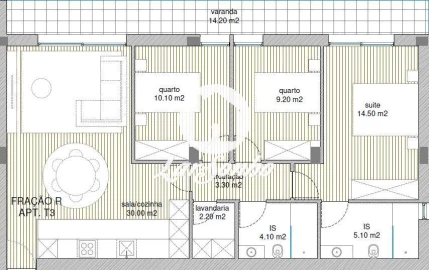 Apartamento T3 para Venda em Adães