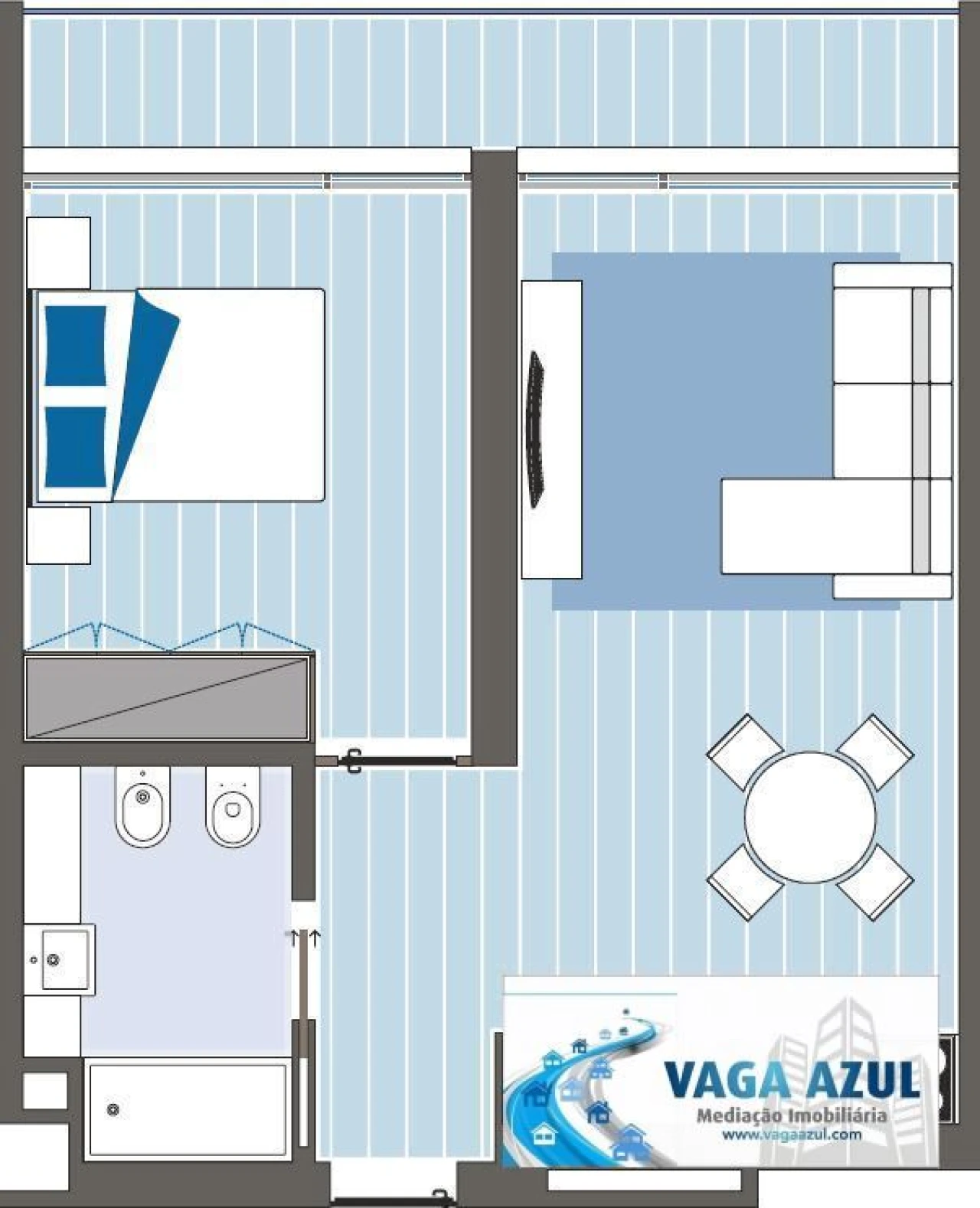 Apartamento T1 para Arrendamento em Pedrouços Foto 19