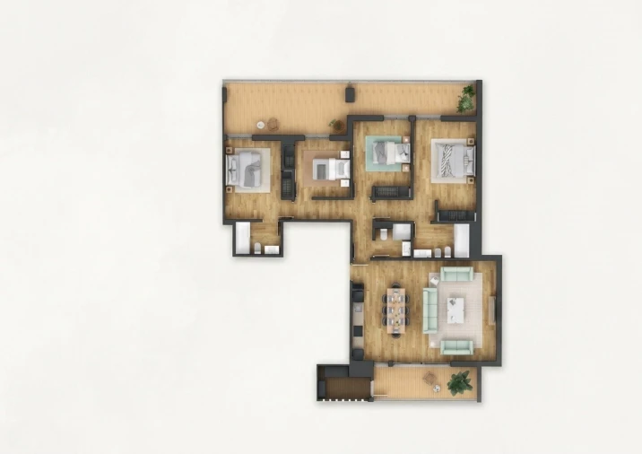 Apartamento T4 para Arrendamento em Santo António dos Cavaleiros e Frielas Planta 1
