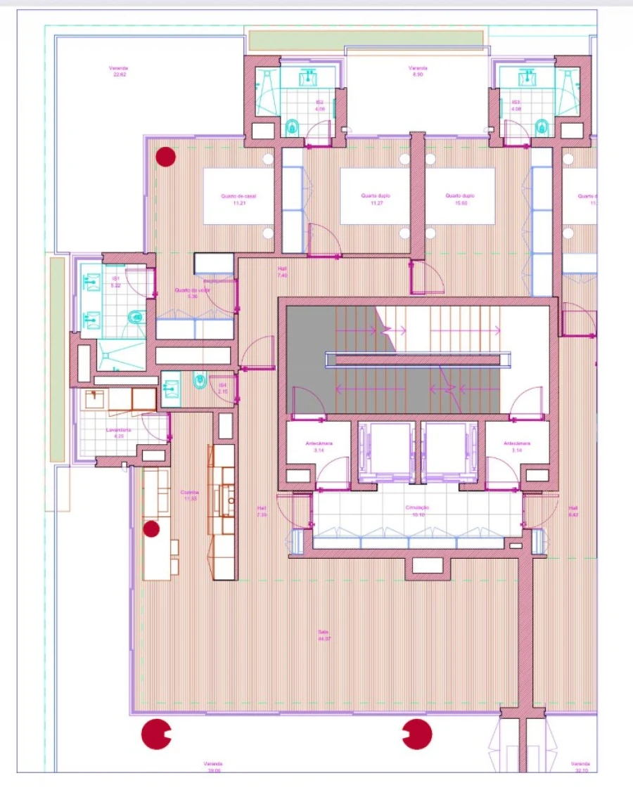 Apartamento T3 para Venda em Aldoar, Foz do Douro e Nevogilde Planta 1