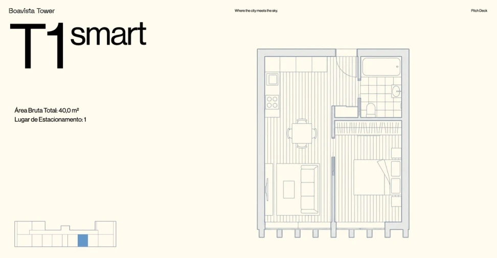 Apartamento T1 para Venda em Cedofeita, Santo Ildefonso, Sé, Miragaia, São Nicolau e Vitória Planta 1