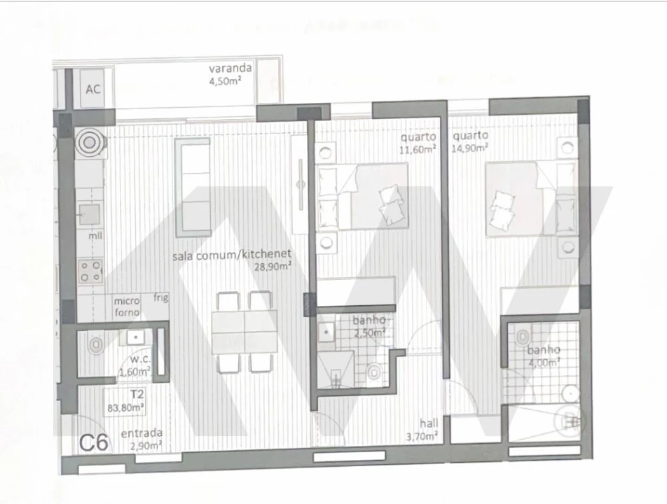Apartamento T2 para Venda em Paranhos Foto 6
