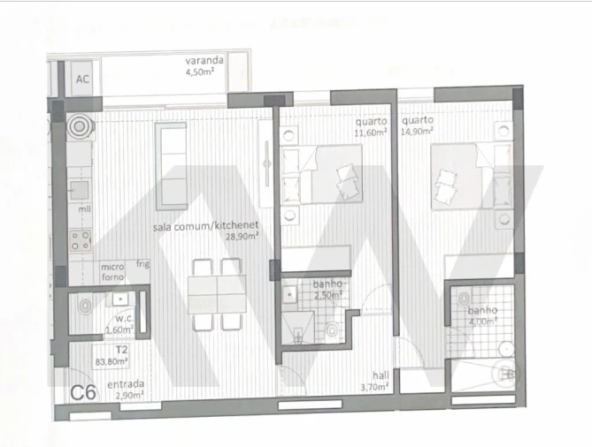 Apartamento T2 para Venda em Paranhos Foto 6