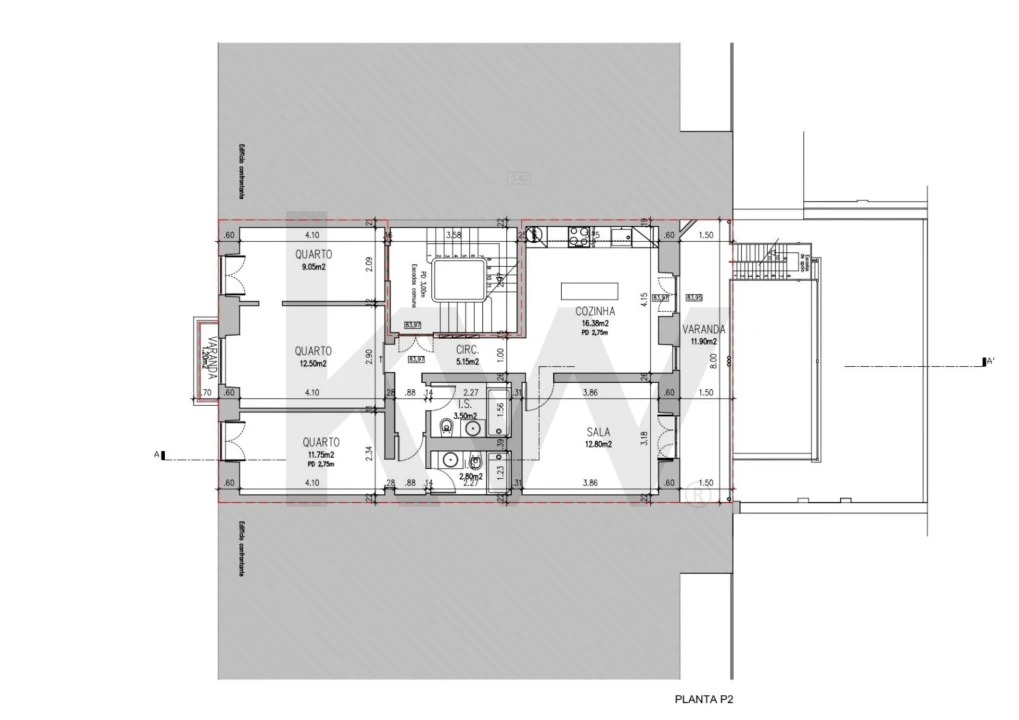 Apartamento T2 para Venda em Santo António Foto 38