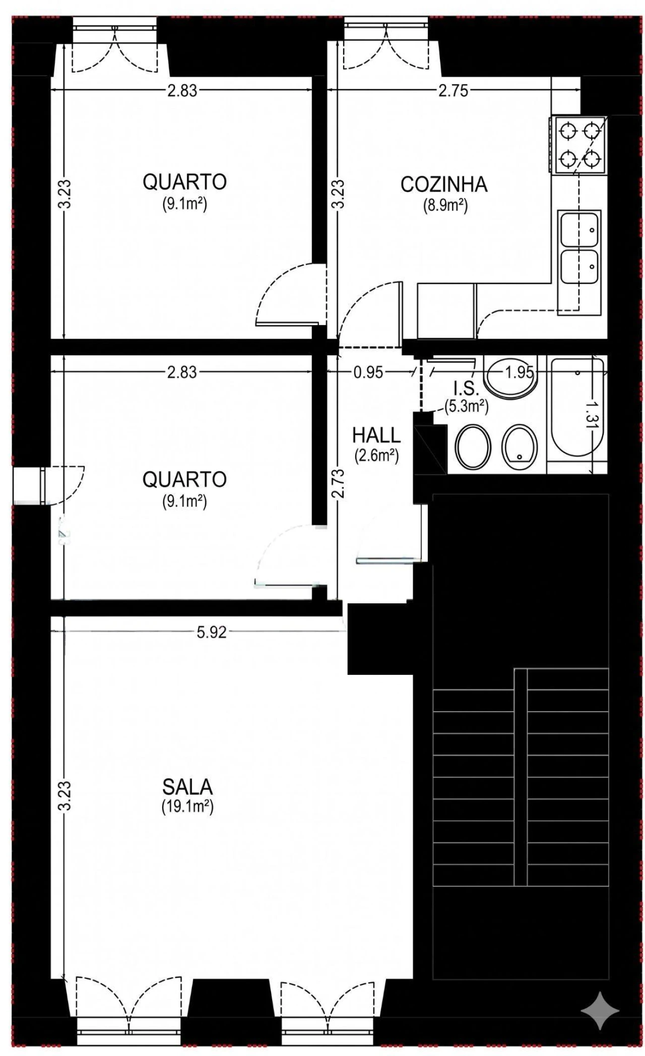 Apartamento T2 para Venda em Misericórdia Foto 20