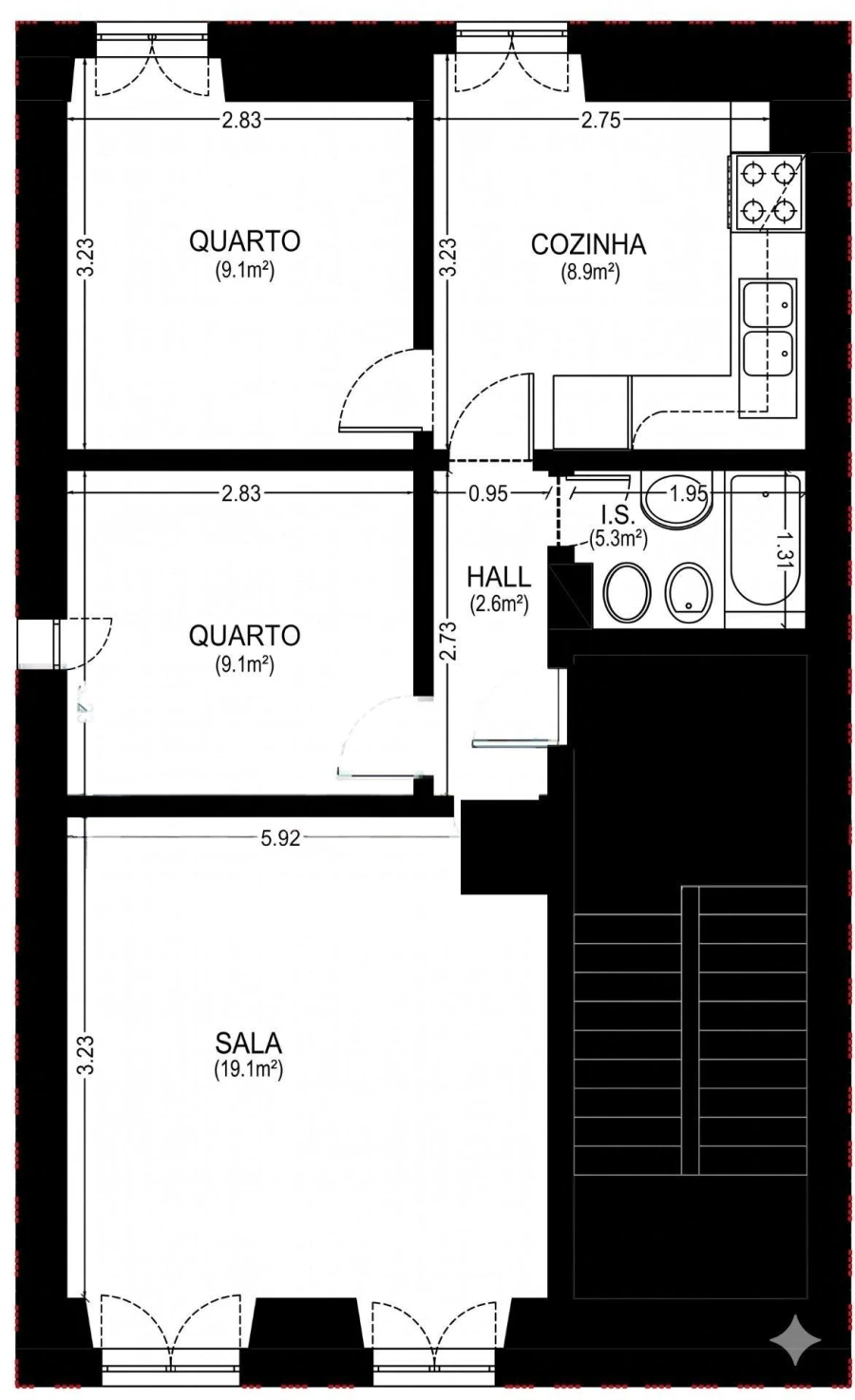 Apartamento T2 para Venda em Misericórdia Foto 20