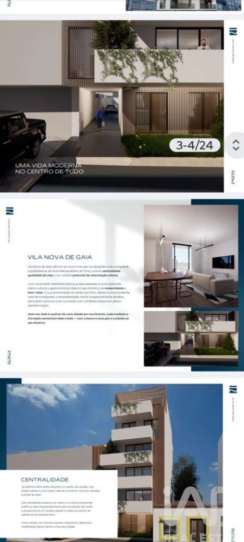 Apartamento T2 para Venda em Mafamude e Vilar do Paraíso
