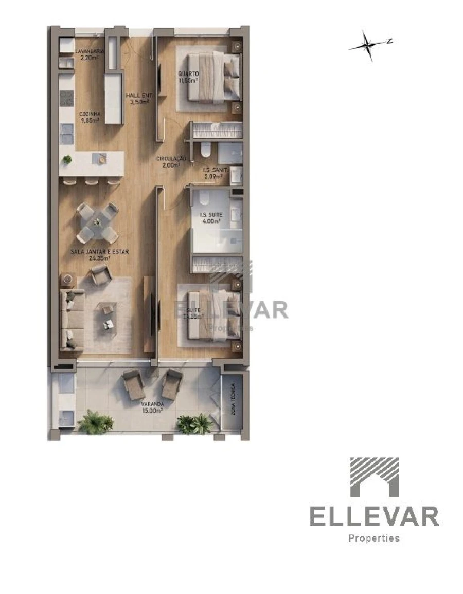 Apartamento T2 para Venda em São Martinho Foto 11