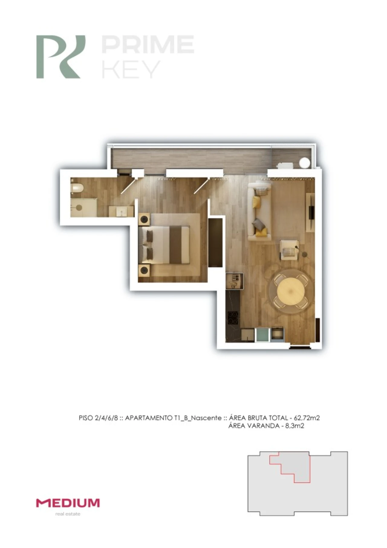 Apartamento T1 para Venda em Vila Nova de Famalicão e Calendário Foto 14